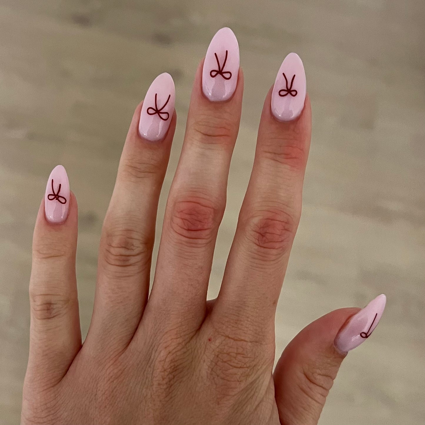 Red bows Nail stickers