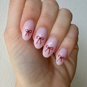 Red bows Nail stickers