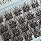 BROWN Natural C-curl Clusters/Lashes