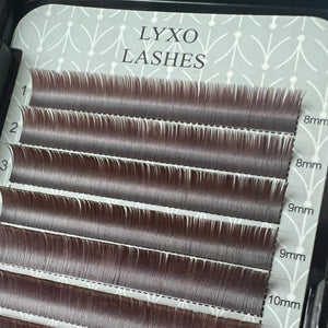 BROWN Flat Eyelash Extensions