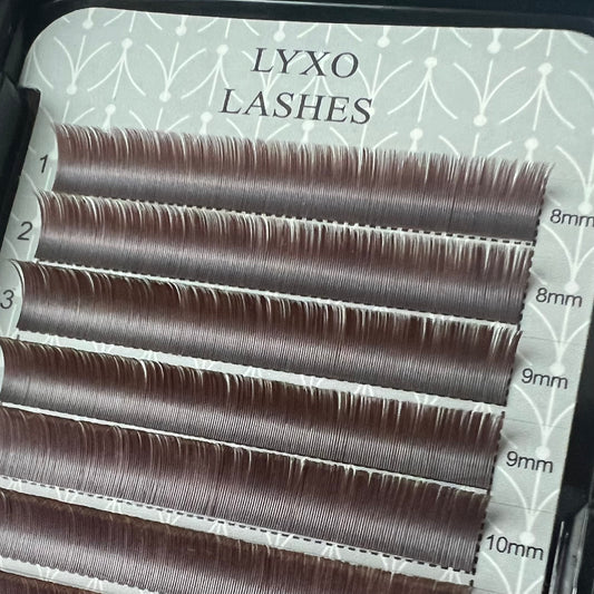 BROWN Flat Eyelash Extensions