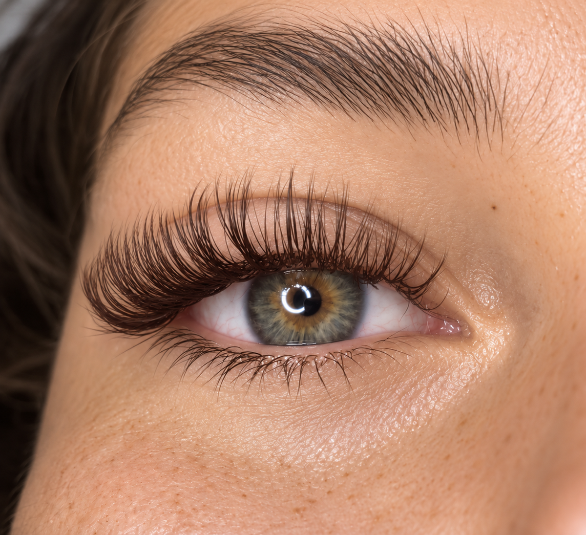 BROWN Flat Eyelash Extensions